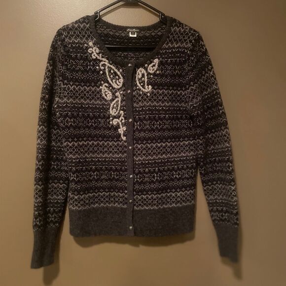 Eddie Bauer Lambswool Cardigan - Picture 15 of 15